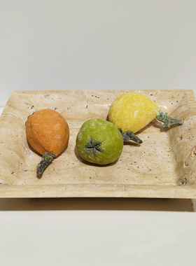 【茗尚家居】现代陶瓷水果枇杷野果柿子山竹苹果样板间摆件饰品