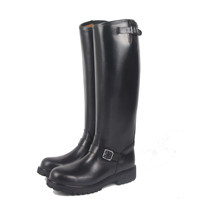 Engineer boots equestrian boots internal and external thick cow leather high cylinder riding alarm boot locomotive boots round head large teeth bottom size customisation
