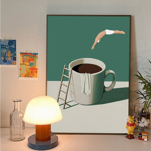 咖啡厅装饰画coffee奶茶甜品氛围布置墙现代时尚厨房海报创意挂画 - 图2
