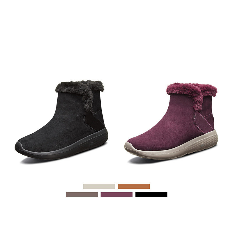 skechers秋冬轻质毛里一脚套雪地靴 SKECHERS海外板鞋/休闲鞋