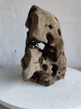 太湖石观赏摆件石英石墨石玲珑石盆景附石奇石天然原石点香石 A