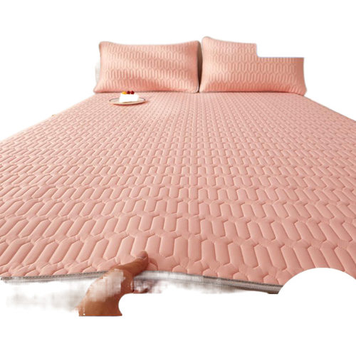 a类乳胶凉席三件套夏季冰丝席子单双人宿舍可折叠水洗空调软席 - 图3