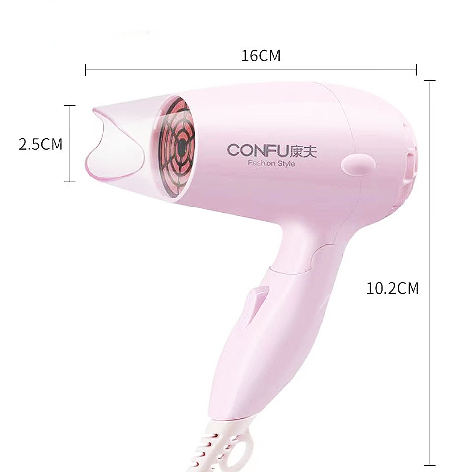 康夫学生宿舍电吹风机可折叠恒温小功率迷你风筒小巧便携旅行家用 - 图3