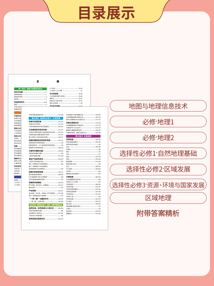 全彩版 高中地理图文详解整合地图册全国通 新教材新高考地理地图册高中版必修一选择性必修一区域地理高中地理学习指导手册徐伟编 - 图1