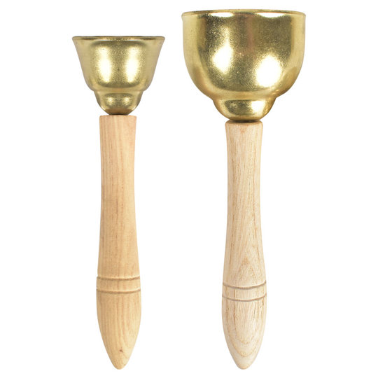 奥尔夫乐器铜碰铃儿童打击手柄大小号组合碰钟带把棒音乐教具早教