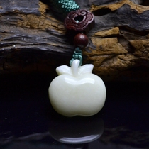 Blue field jade small apple bag hanging key button pendant pendant pendant jade pendant natural jade jade pendant in Shaanxi Blue and field jade