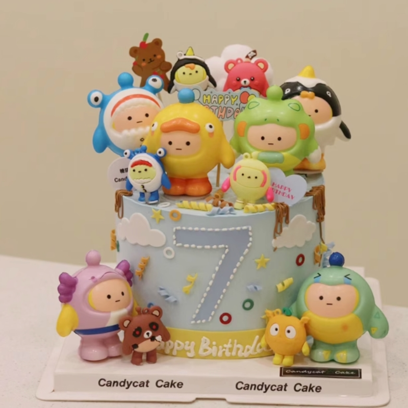 网红蛋仔派对公仔蛋糕装饰摆件儿童男孩生日甜品台装扮插件配件,淘宝优惠券,粉丝福利购,淘宝优惠卷