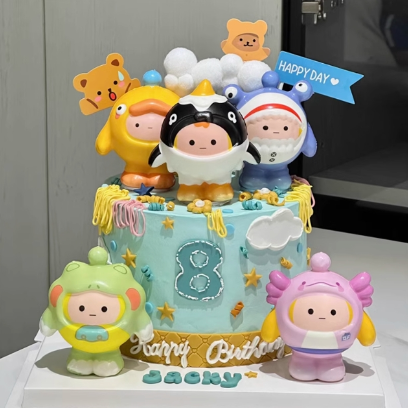 网红蛋仔派对公仔蛋糕装饰摆件儿童男孩生日甜品台装扮插件配件,淘宝优惠券,粉丝福利购,淘宝优惠卷