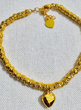 蹦迪珠爱心手链