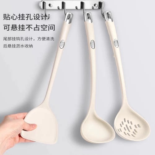 食品级耐高温硅胶锅铲家用炒菜铲子不粘锅专用汤勺煎铲勺厨具套装 - 图1