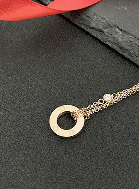 时尚百搭love项链钛钢情侣锁骨链