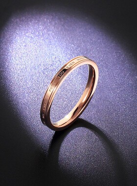 日韩时尚字母食中指戒I FEEL YOU EVEN WHEN I CLOSE MY EYES指环