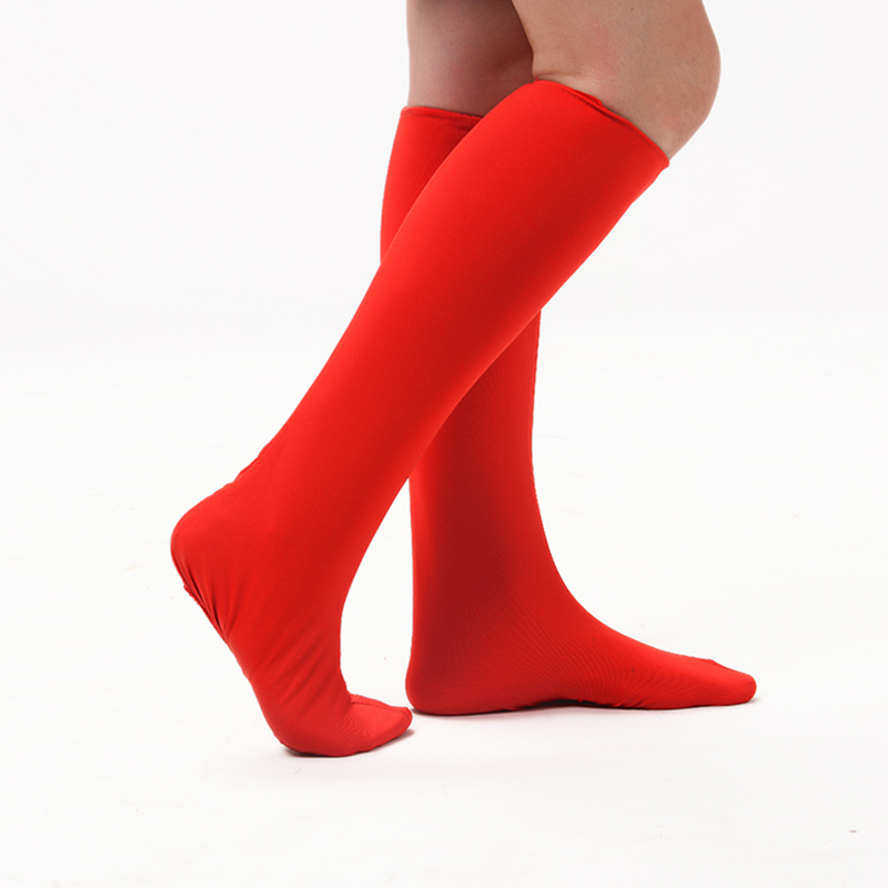 蒙古服藏民族表演出现代广场舞蹈台靴套高弹力红金银黑色鞋套男女 - 图0