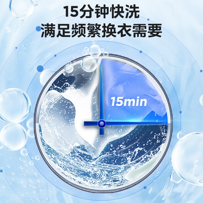 美的5.5/6.5KG波轮洗衣机全自动家用小型租房宿舍用迷你洗脱一体 - 图1