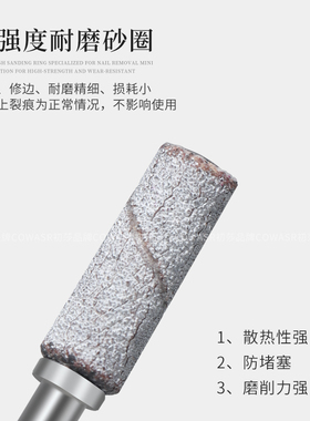 美甲迷你砂圈打磨头不锈钢轴心快速卸甲本甲刻磨砂纸美甲店用配件