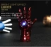 Captain America Iron Man Găng tay Robot Sạc USB Đèn pin Bật lửa Lễ treo - Bật lửa