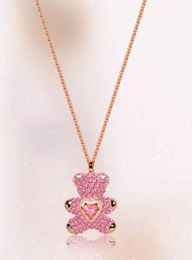 施华洛小熊项链锁骨链