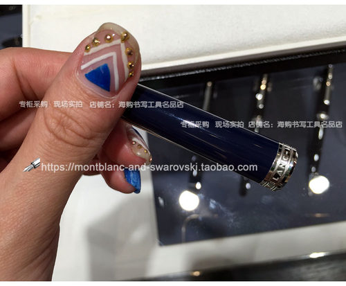 Montblanc万宝龙PIX系列铂金蓝色签字笔专柜现场采购独家实拍视频 - 图2