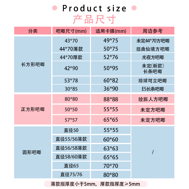 方形吧唧自封袋长条自粘袋14丝光夜光夜绘旅人75mm徽章20丝保护袋 - 图2