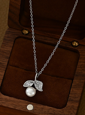 真金电镀微镶锆石气质锁骨链