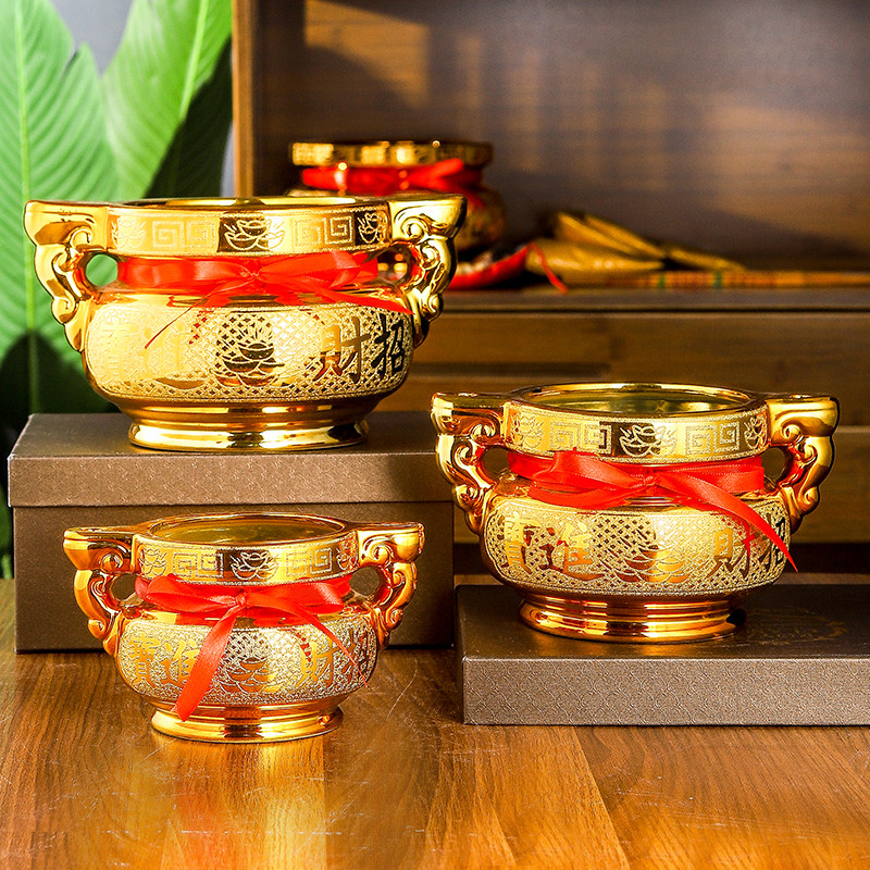 香炉家用室内陶瓷烧香炉香薰插香小香炉碗佛具大香炉上供沙金供佛,淘宝优惠券,粉丝福利购,淘宝优惠卷