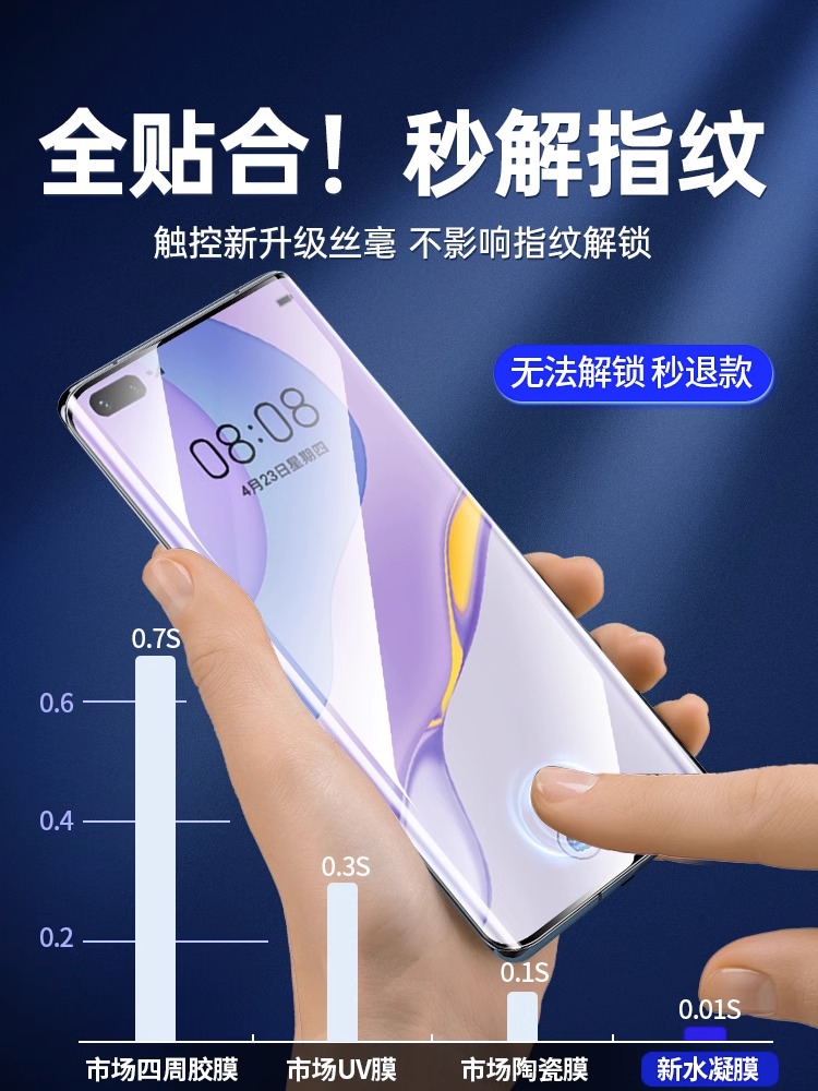 适用华为nova7pro手机膜nove7钢化水凝膜novo7se防窥膜nava全屏曲屏note7防窥5g新款novapro曲面屏nowa陶瓷膜 - 图1