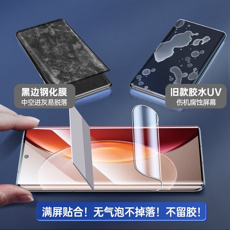 适用vivox90手机膜x90Pro钢化水凝膜por+防窥膜x90s十防窥vivoⅹ新款曲面屏vovox90s全屏vivix全胶vovix陶瓷 - 图3