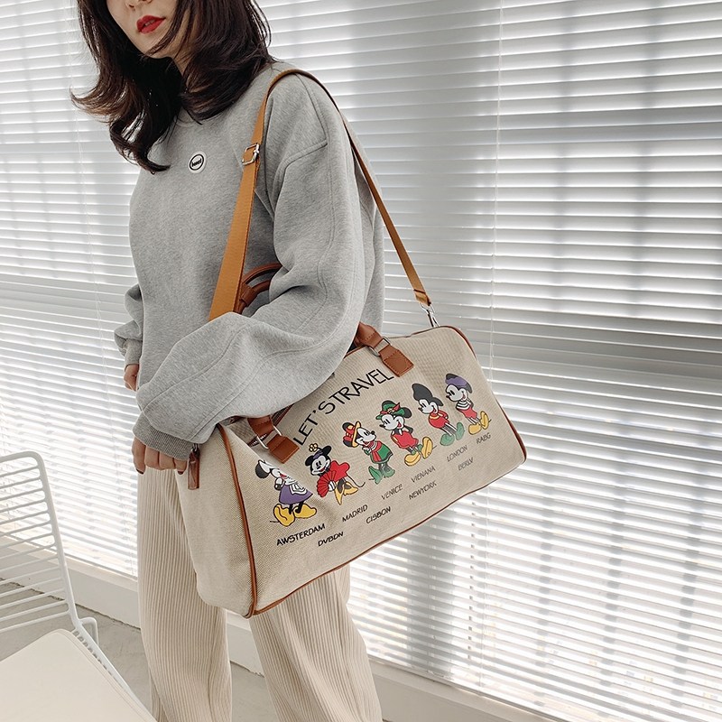 新疆棉环保帆布健身包印花旅行包大容量出差登机休闲行李袋训练包,淘宝优惠券,粉丝福利购,淘宝优惠卷