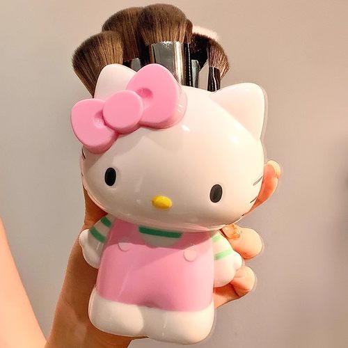 可爱kitty猫化妆刷收纳筒桌面化妆品口红收纳盒置物架美乐蒂笔筒 - 图3
