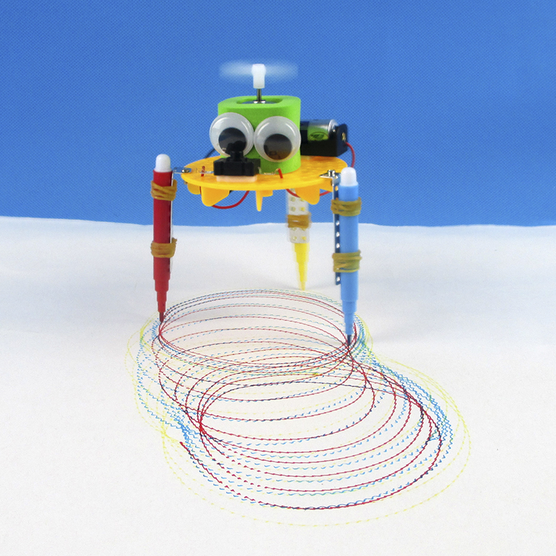 涂鸦机器人儿童科技小制作材料diy手工小学生科学实验玩具小发明 - 图1