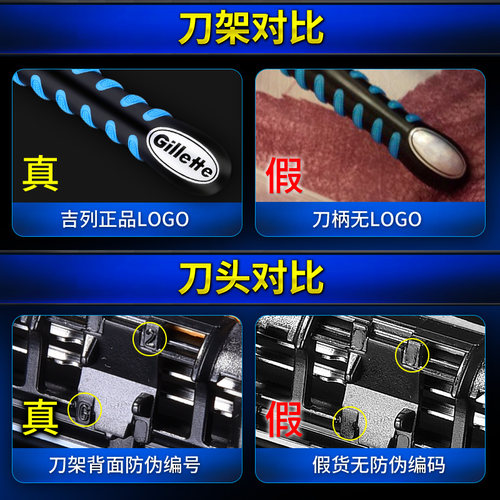 吉列威锋3手动刮胡刀男士吉利剃须刀手动老式锋速刀头3层刀片 - 图2