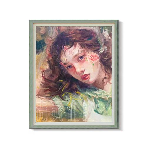定制油画纯手绘肖像人物真人照片来图宠物风景装饰礼物婚纱情侣 - 图3