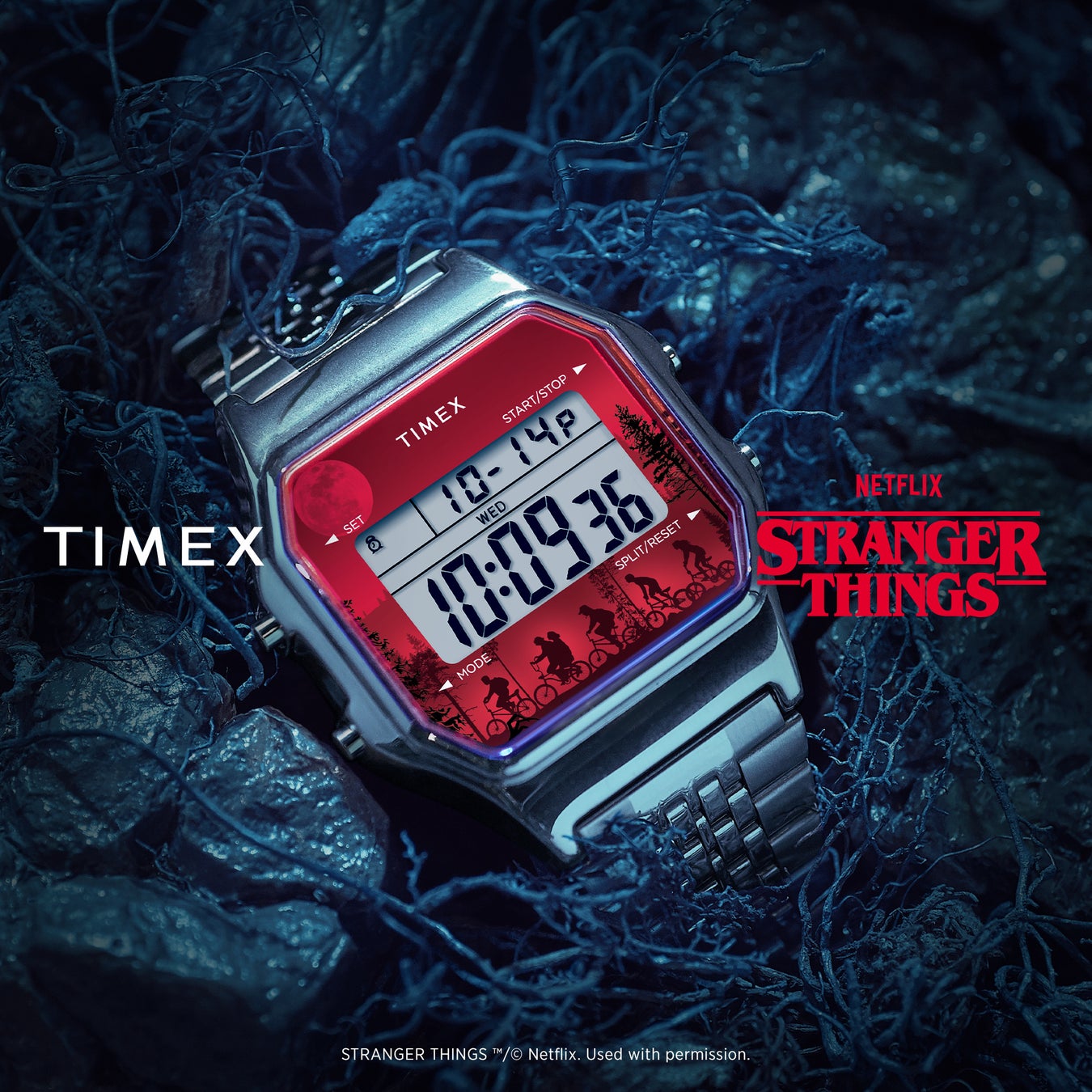 代购天美时Timex X Stranger Things 怪奇物语联名款颠倒男女手表 - 图0