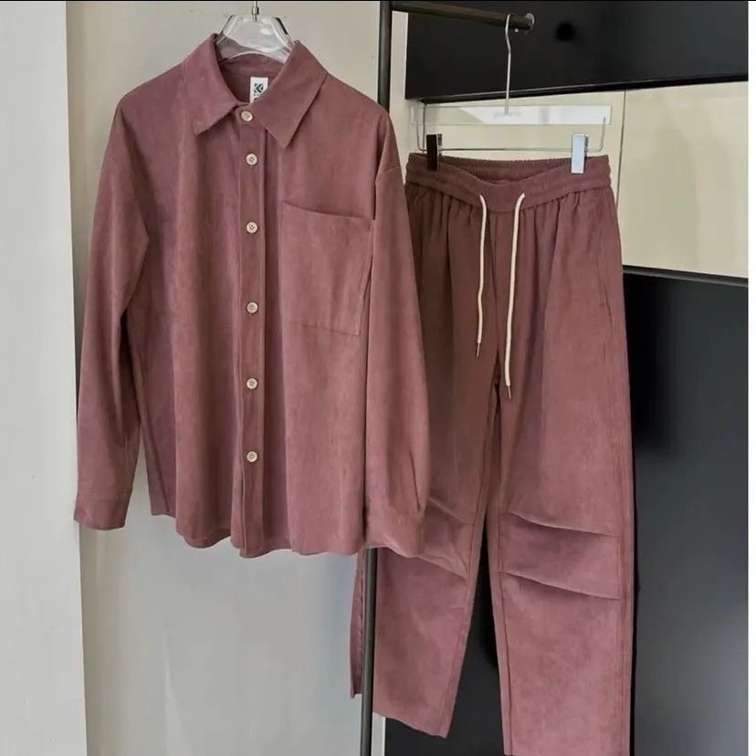 秋季新款休闲宽松纯色韩版爆款复古潮流情侣套装透气舒适潮流百搭,淘宝优惠券,粉丝福利购,淘宝优惠卷
