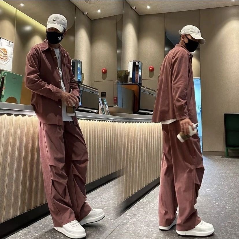 秋季新款休闲宽松纯色韩版爆款复古潮流情侣套装透气舒适潮流百搭,淘宝优惠券,粉丝福利购,淘宝优惠卷