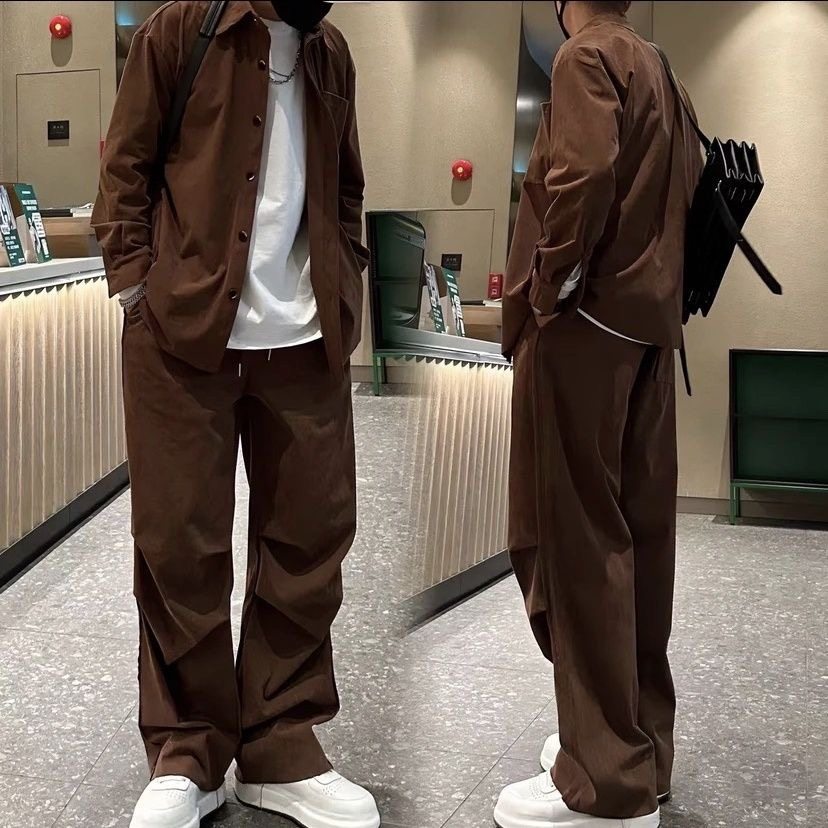 秋季新款休闲宽松纯色韩版爆款复古潮流情侣套装透气舒适潮流百搭,淘宝优惠券,粉丝福利购,淘宝优惠卷