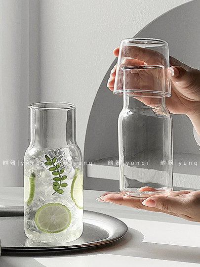 Yunqi ins heat-resistant cup and pot set japanese-style cold kettle simple juice fruit tea glass cup household transparent water cup