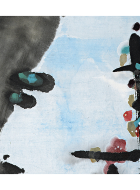 1：1黄永玉 五色梅花图 新中式现代花鸟画真迹高清复制客厅装饰画