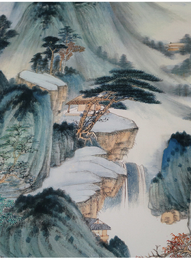 张大千华阳仙馆图国画山水人物画