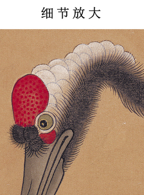 明代边景昭竹鹤图摹本高清复制玄关挂画国画工笔画花鸟立轴装饰画