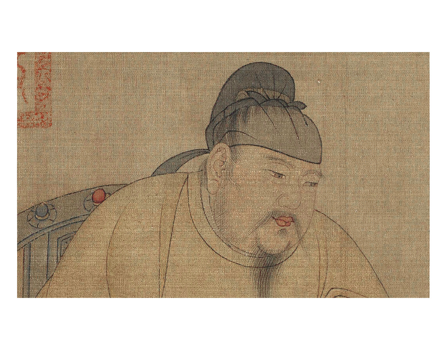 元代任仁发张果见明皇图仿古人物字画横幅客厅装饰画画山水国画_虎窝淘