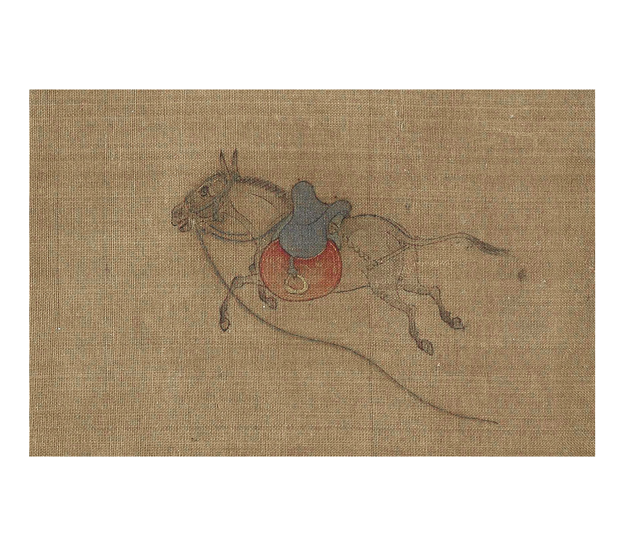 元代任仁发张果见明皇图仿古人物字画横幅客厅装饰画画山水国画_虎窝淘