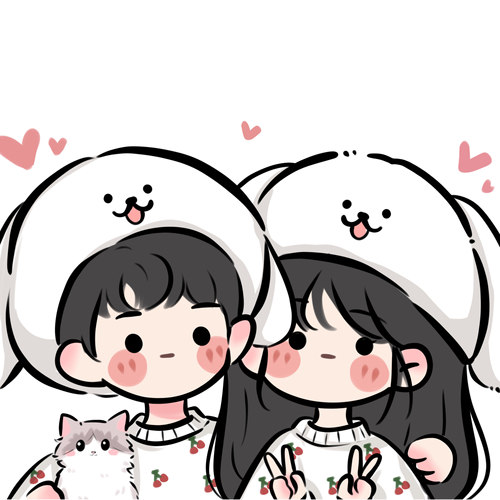 原创Q版情侣卡通手绘头像定制漫画人物绘画真人照片情侣动漫画像 - 图0