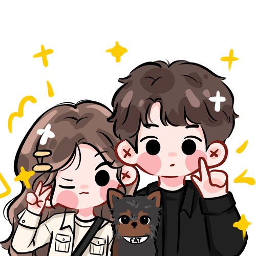 原创Q版情侣卡通手绘头像定制漫画人物绘画真人照片情侣动漫画像 - 图1