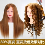Манекен головы изготовленный из настоящих волос, кукла, практика изготовленная из настоящих волос, заколка для волос для плетения волос