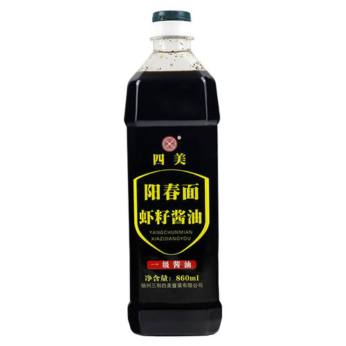 扬州特产三和四美酿造虾籽酱油红烧炒菜老抽生抽调味品1L*2壶装 - 图2
