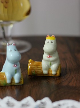 日本姆明筷置陶瓷可爱卡通架筷子