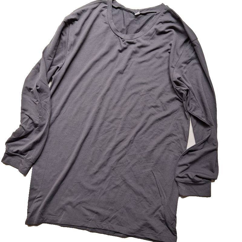 外贸日单春秋季涤氨薄款圆领男秋衣高弹柔软吸湿保暖九分袖打底衫,淘宝优惠券,粉丝福利购,淘宝优惠卷