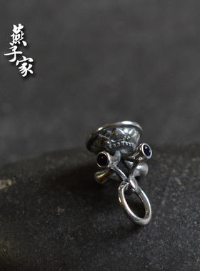 燕子家s925银吊坠空托diy