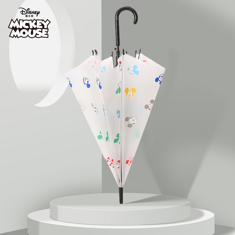 【春春Spring】迪士尼米奇透明雨伞高颜值加厚抗风可爱长柄伞 - 图0